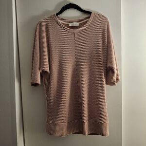 Exclusive One Women's Striped Short Sleeve Top